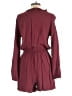 Dual Nature 100% Rayon Solid Burgundy Romper Size L - photo 2