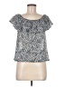 H&M Silver Short Sleeve Blouse Size M - photo 1