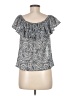 H&M Silver Short Sleeve Blouse Size M - photo 2