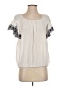 Max Studio Ivory Short Sleeve Blouse Size S - photo 1
