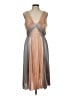 BCBGMAXAZRIA 100% Polyester Metallic Tan Cocktail Dress Size 10 - photo 1