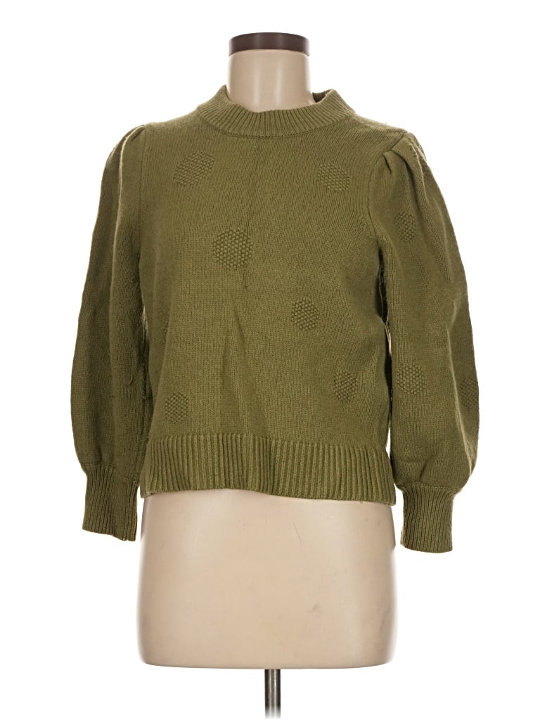 Pre-owned Madewell Pullover Sweater In Green