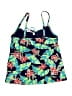 Lands' End Tropical Blue Swimsuit Top Size 10 - photo 2