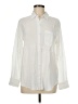 Lola River Solid Ivory Long Sleeve Button-Down Shirt Size M - photo 1