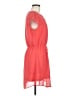 Charming Charlie 100% Polyester Solid Orange Casual Dress Size M - photo 4