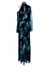 Xscape 100% Polyester Teal Black Casual Dress Size 8 - photo 2