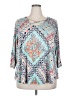 Ruby Rd. Teal 3/4 Sleeve Blouse Size 2X - photo 1