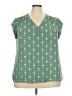 Daniel Rainn 100% Polyester Green Short Sleeve Blouse Size 3X - photo 1