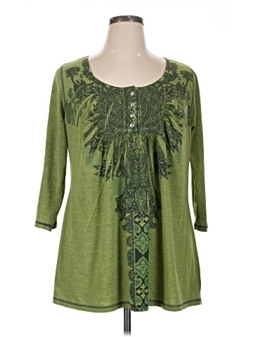 One World 3/4 Sleeve Blouse (view 1)