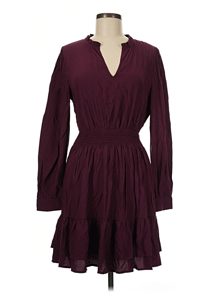 Lovestitch Casual Dress In Burgundy