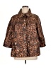 Susan Graver Animal Print Brown Coat Size 1X - photo 1