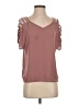 Shein 100% Polyester Pink Short Sleeve Top Size S - photo 1