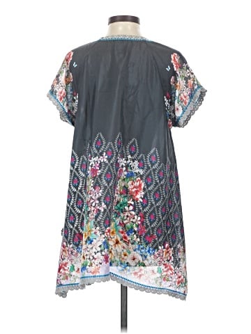 Johnny Was Short Sleeve Silk Top (view 2)