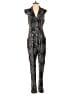 Charlie Jade Animal Print Black Silver Jumpsuit Size M - photo 1