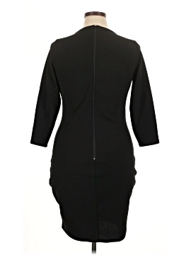 knee length dresses for ladies Charlotte Black Shirtdress Long Sleeve Viscose | Belted main image 1