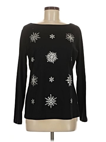 Karen Scott Long Sleeve Top (view 1)