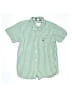Burberry 100% Cotton Checkered-gingham Plaid Stripes Green Short Sleeve Button-Down Shirt Size 8 - photo 1