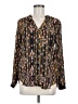 H&M 100% Polyester Brown Long Sleeve Blouse Size 8 - photo 1
