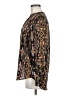 H&M 100% Polyester Brown Long Sleeve Blouse Size 8 - photo 5