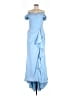 Unbranded 100% Polyester Blue Cocktail Dress Size 12 - photo 1