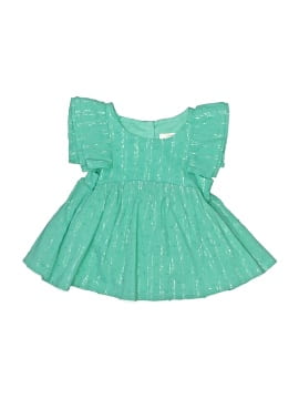 princess polly baby blue dress Girls Sleeveless Seashell Cross Back Tiered Dress - BLUE