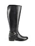 INC International Concepts 100% Leather Black Boots Size 7 - photo 1