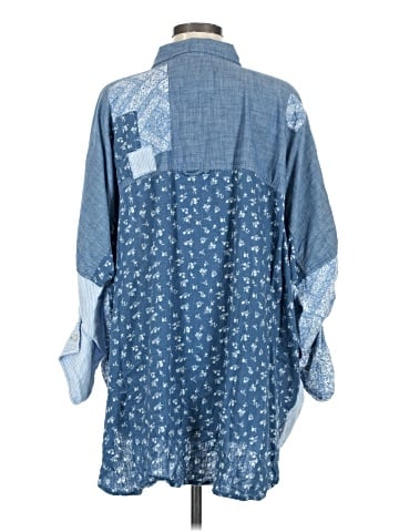 American Eagle Outfitters 3/4 Sleeve Button-Down Shirt (view 2)