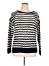Ann Taylor LOFT Chevron-herringbone Blue Pullover Sweater Size XL - photo 1