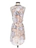 Aqua 100% Polyester Print White Casual Dress Size S - photo 2