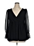 Torrid Black Long Sleeve Blouse Size 1X Plus (1) - photo 1
