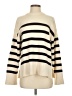 Zara Stripes Ivory Turtleneck Sweater Size S - photo 1