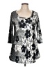 Nandashe Silver 3/4 Sleeve Blouse Size L - photo 1