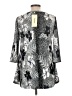 Nandashe Silver 3/4 Sleeve Blouse Size L - photo 2
