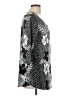 Nandashe Silver 3/4 Sleeve Blouse Size L - photo 4