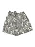 H&M 100% Viscose Paisley Gray Ivory Shorts Size 6 - photo 1
