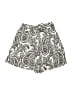 H&M 100% Viscose Paisley Gray Ivory Shorts Size 6 - photo 2