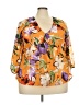 Weekend Suzanne Betro 100% Polyester Orange 3/4 Sleeve Blouse Size 3X - photo 1
