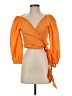 WAYF Orange 3/4 Sleeve Blouse Size S - photo 1