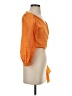 WAYF Orange 3/4 Sleeve Blouse Size S - photo 4