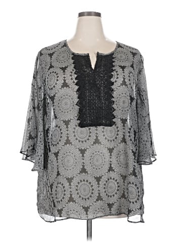 Maggie Barnes for Catherines 3/4 Sleeve Blouse (view 1)