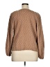 Flower & Feather Polka Dots Brown Pullover Sweater Size XL - photo 2