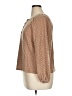Flower & Feather Polka Dots Brown Pullover Sweater Size XL - photo 5