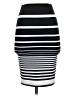 Necessary Objects Stripes Black Casual Skirt Size S - photo 1