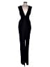 Halston Heritage Solid Black Jumpsuit Size 14 - photo 1