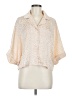 Splendid 100% Polyester Animal Print Ivory 3/4 Sleeve Blouse Size M - photo 1