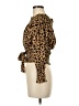 Express 100% Polyester Animal Print Brown Long Sleeve Blouse Size M - photo 5