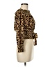 Express 100% Polyester Animal Print Brown Long Sleeve Blouse Size M - photo 4