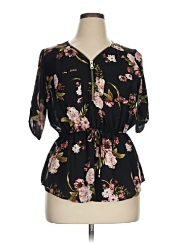 J for Justify Short Sleeve Blouse (view 1)