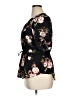 J for Justify 100% Polyester Floral Black Short Sleeve Blouse Size XL - photo 5