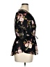 J for Justify 100% Polyester Floral Black Short Sleeve Blouse Size XL - photo 4